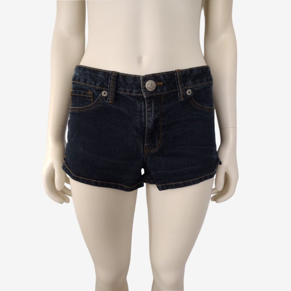 Vintage Y2K Domaine Blue Dark Wash Lightweight 5 Pocket Denim Shorts 13J